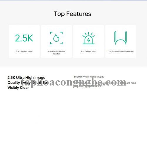 Reoqoo x31b 2.5K UHD Camera ngoài trời cổng rj45 Wifi ăng-ten kép Ai 360 P / T còi hú với đèn led 14 màu phát hiện khói cháy H265 Onvif 8s CLOUD lưu trữ 29552 xt-x31b 10029552